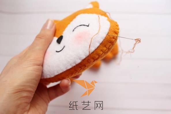 不织布小狐狸玩偶,不织布玩偶狐狸教程