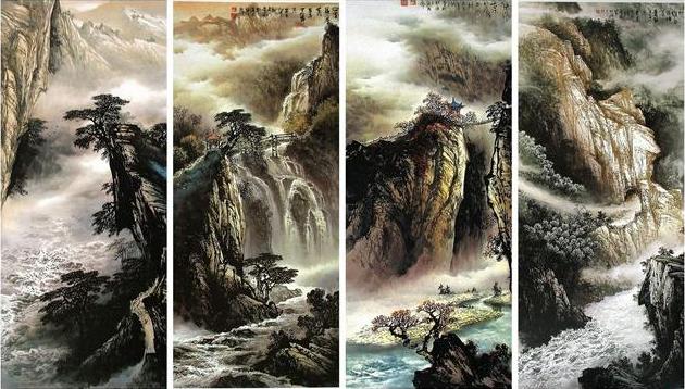 最新曾刚彩墨山水画技法,曾刚彩墨山水技法教学宝典