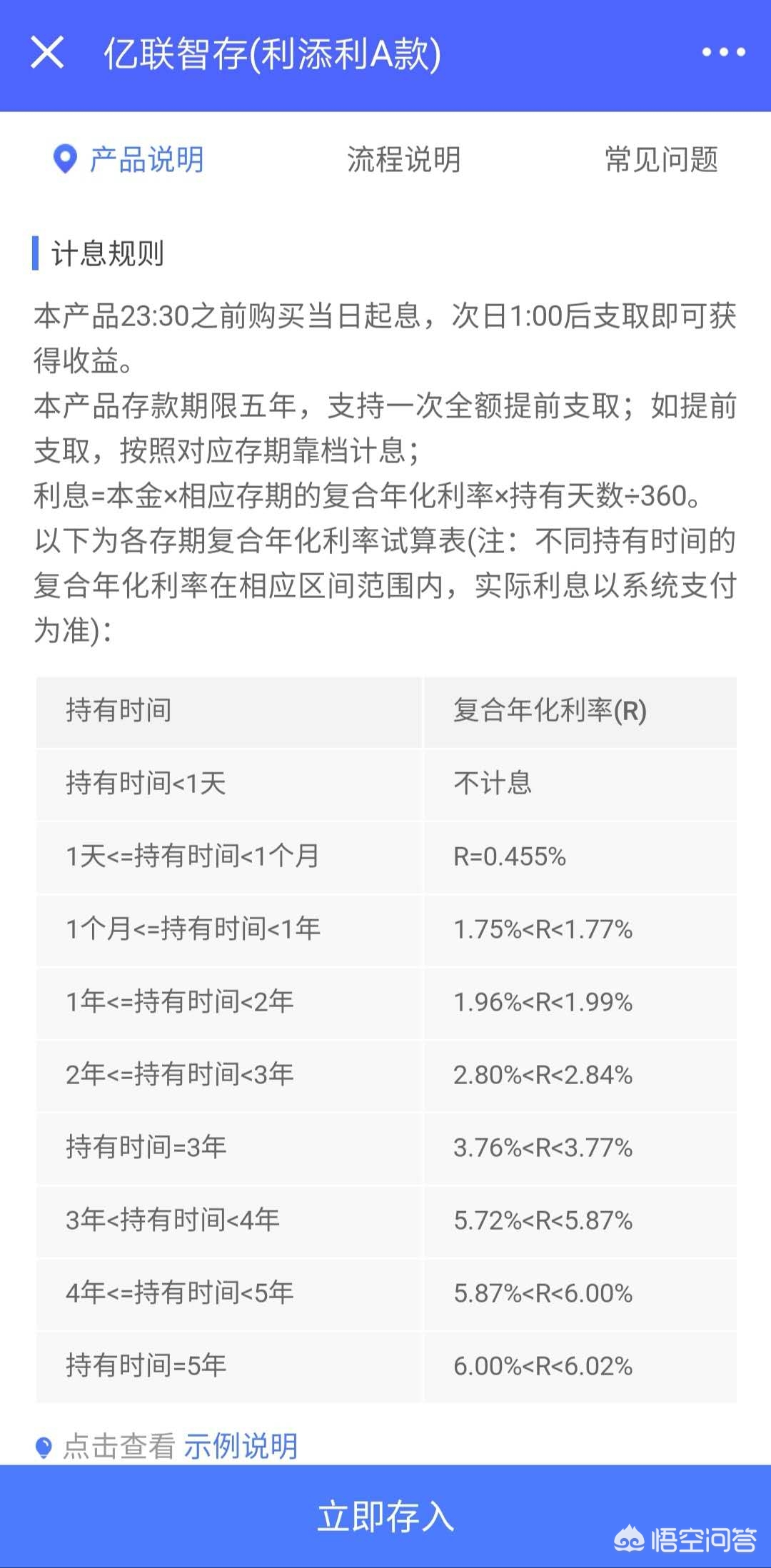 五年期年利率4.27%,五年期利率最高的是4.29%