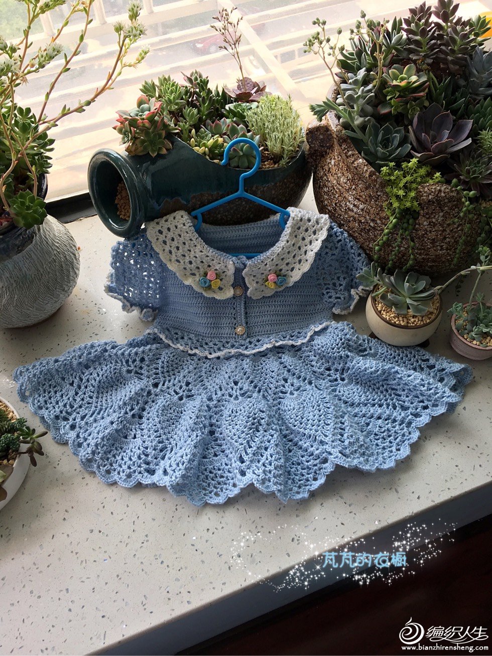 儿童钩针公主裙教程,儿童泡泡袖钩针裙小红书款