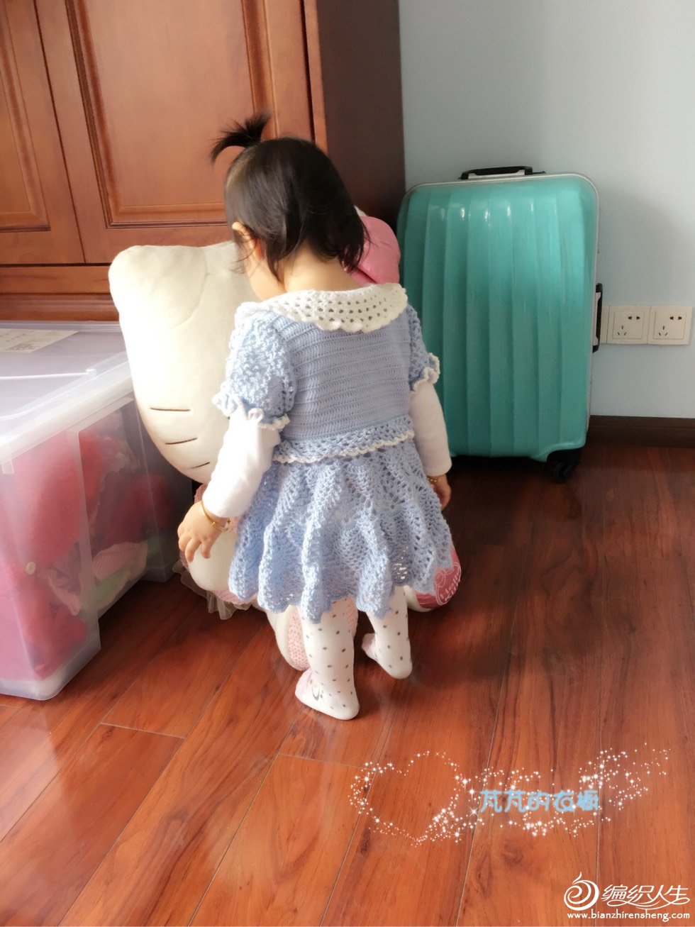 儿童钩针公主裙教程,儿童泡泡袖钩针裙小红书款