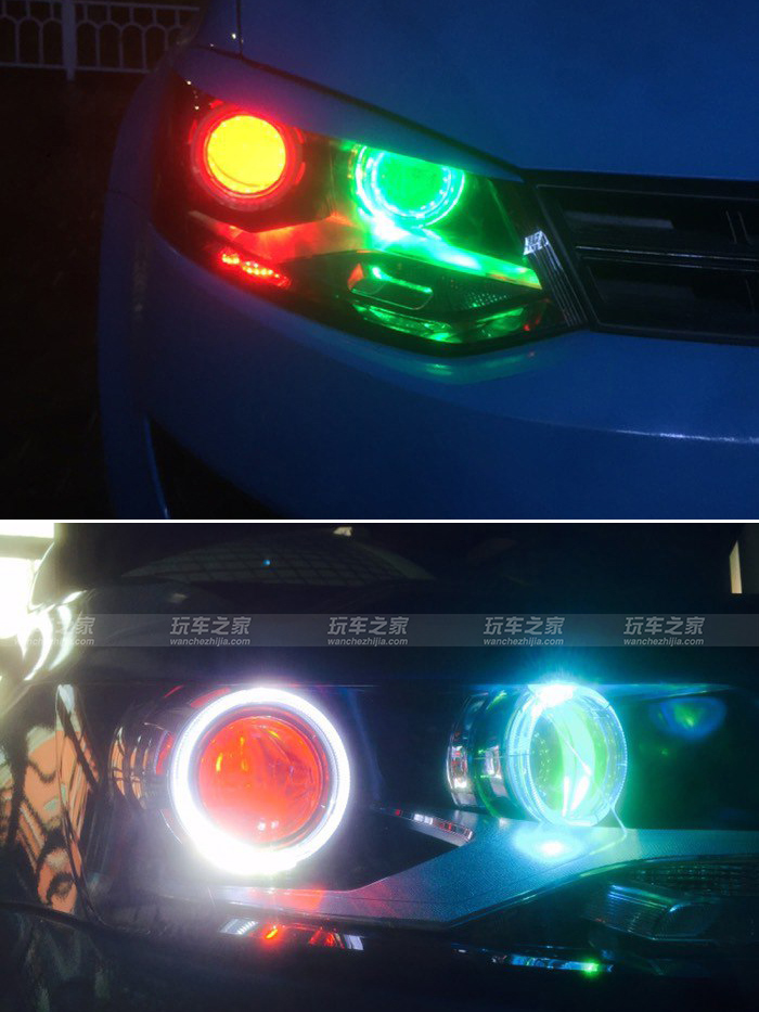 蓝色大众polo改装效果图 (大众polo外观改装案例)