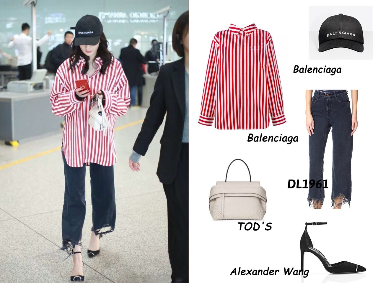 最近杨幂在机场现身变化让人惊讶,杨幂把机场当个人t台秀