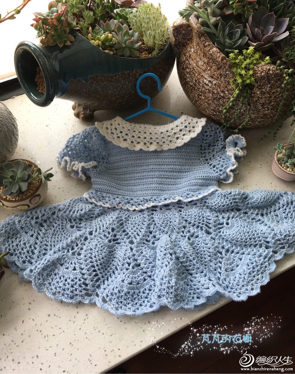 儿童钩针公主裙教程,儿童泡泡袖钩针裙小红书款