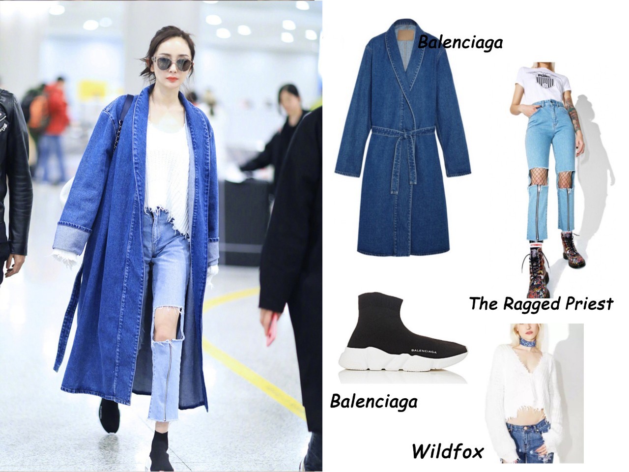 最近杨幂在机场现身变化让人惊讶,杨幂把机场当个人t台秀