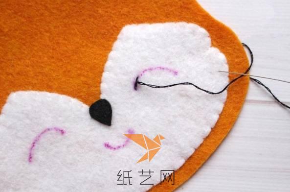 不织布小狐狸玩偶,不织布玩偶狐狸教程
