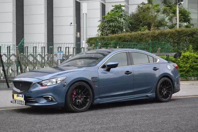 阿特兹2018蓝色,轻改马自达3