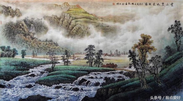 最新曾刚彩墨山水画技法,曾刚彩墨山水画教程大全