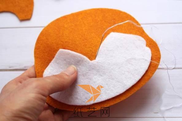 不织布小狐狸玩偶,不织布玩偶狐狸教程