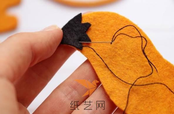 不织布小狐狸玩偶,不织布玩偶狐狸教程