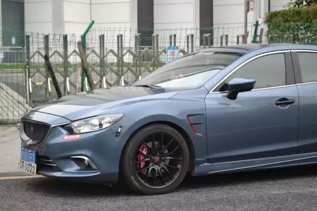 阿特兹2018蓝色,轻改马自达3