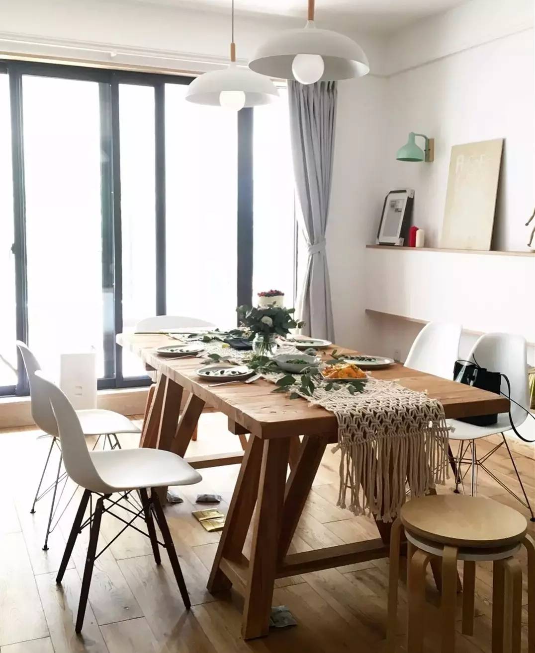 餐桌桌旗怎么搭,白色餐桌怎样搭配旗布