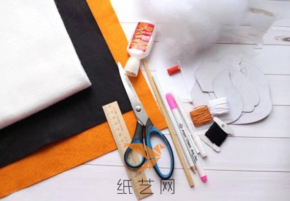 不织布小狐狸玩偶,不织布玩偶狐狸教程