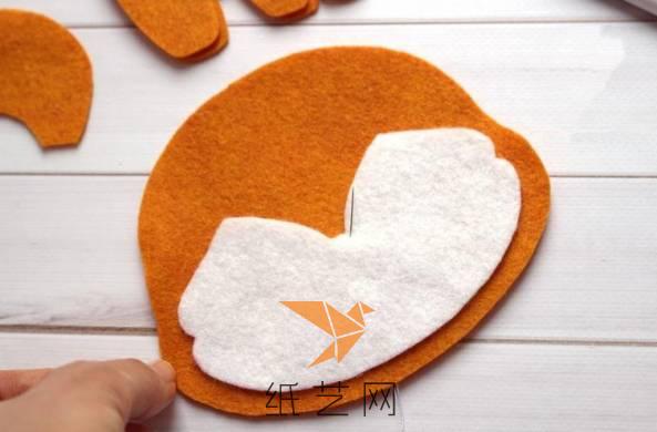 不织布小狐狸玩偶,不织布玩偶狐狸教程