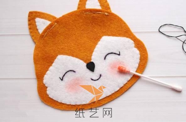 不织布小狐狸玩偶,不织布玩偶狐狸教程