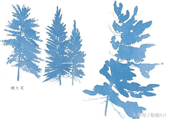 从一片树叶到一片树林,大树的树干画法步骤