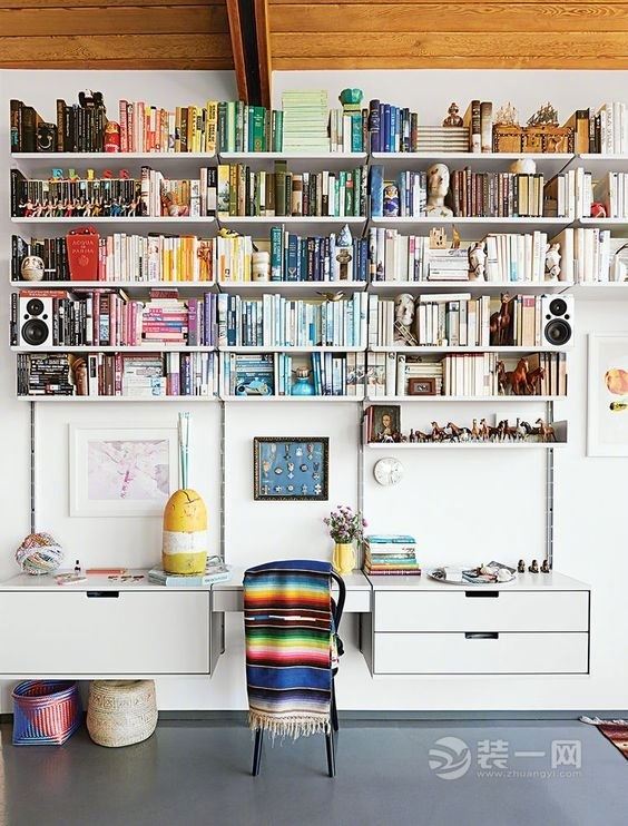 房间书架尺寸图大全,装修家庭书架图片