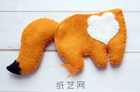 不织布小狐狸玩偶,不织布玩偶狐狸教程