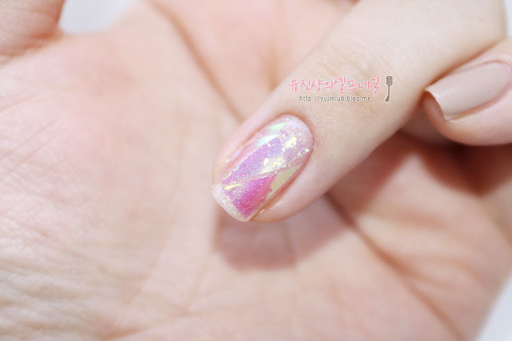 裸色方格条纹美甲~爱丽小屋甲油