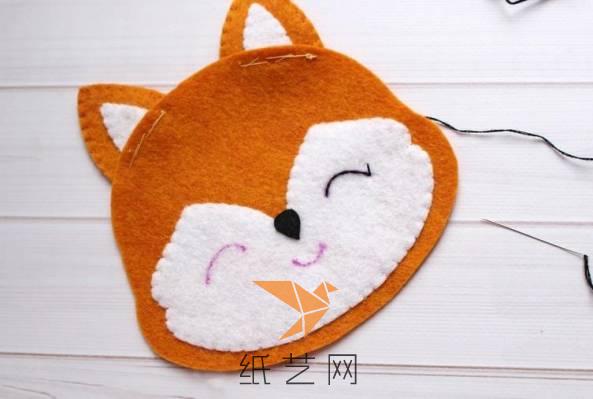不织布小狐狸玩偶,不织布玩偶狐狸教程