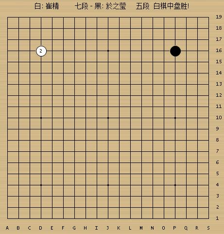 围棋女子冠军於之莹,吴清源杯崔精与于之莹比赛结果
