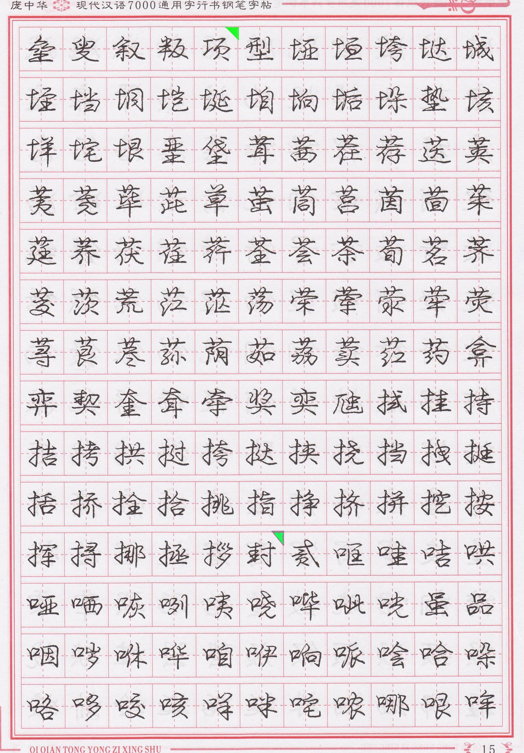 庞中华写得最好的钢笔行书,庞中华行书钢笔字帖官方旗舰店