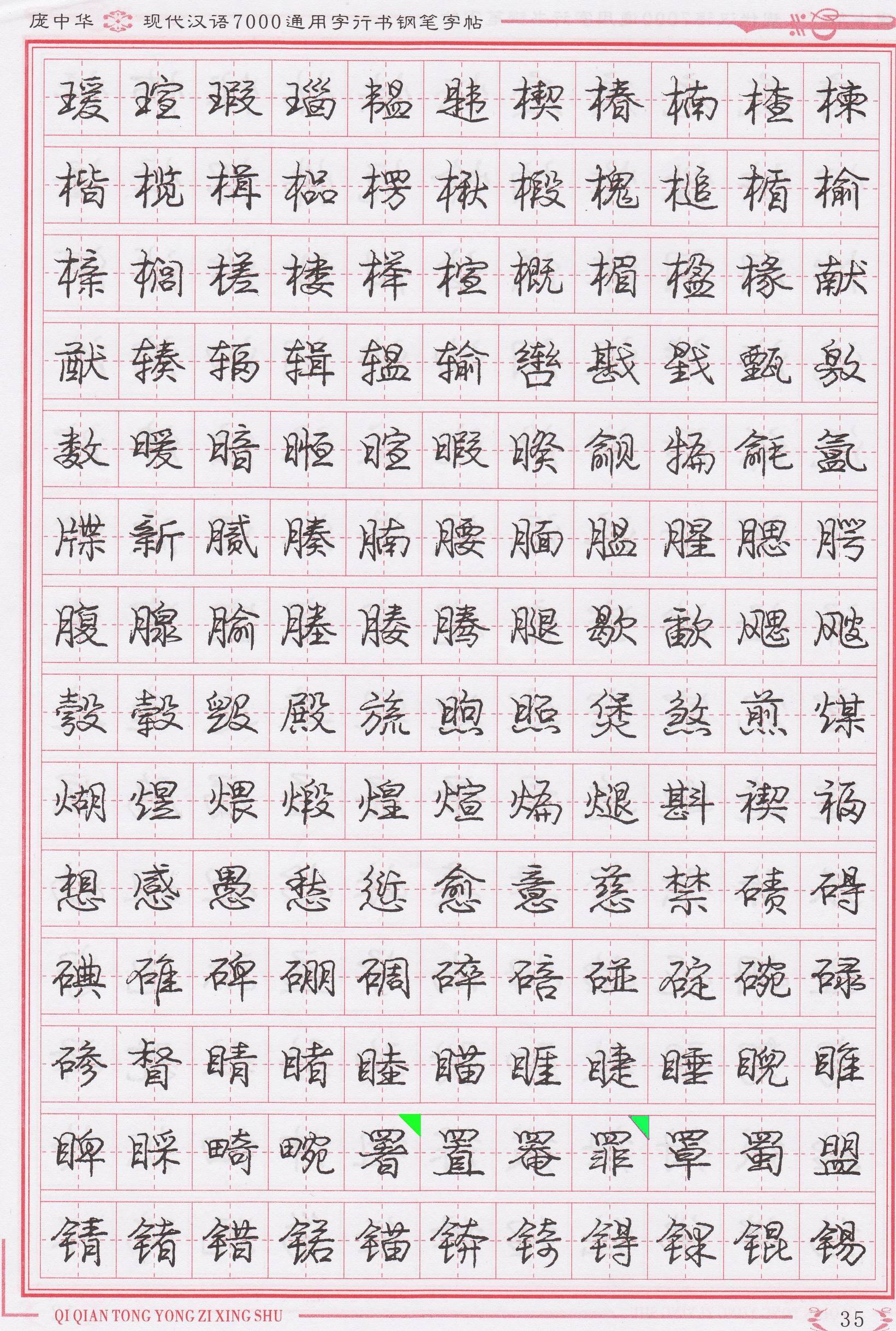 庞中华写得最好的钢笔行书,庞中华行书钢笔字帖官方旗舰店