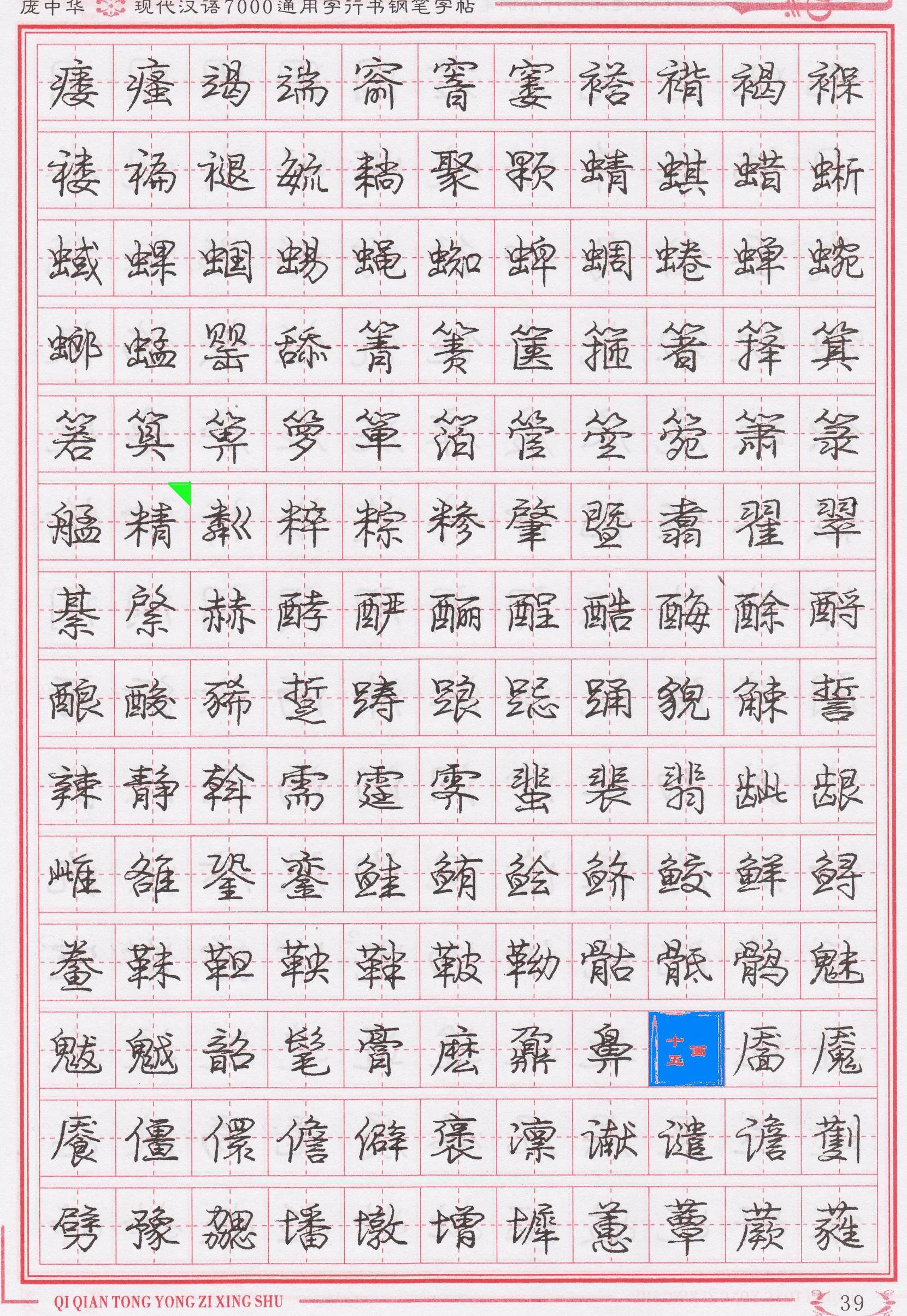 庞中华写得最好的钢笔行书,庞中华行书钢笔字帖官方旗舰店