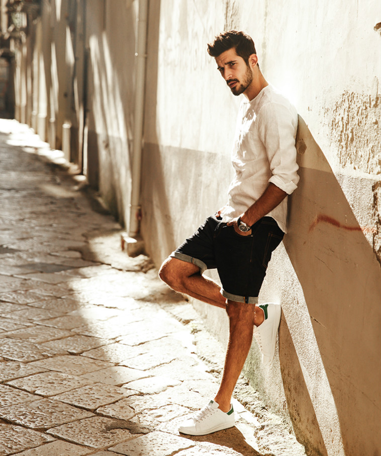 牛仔短裤穿搭男牧场风,欧美牛仔裤穿搭型男