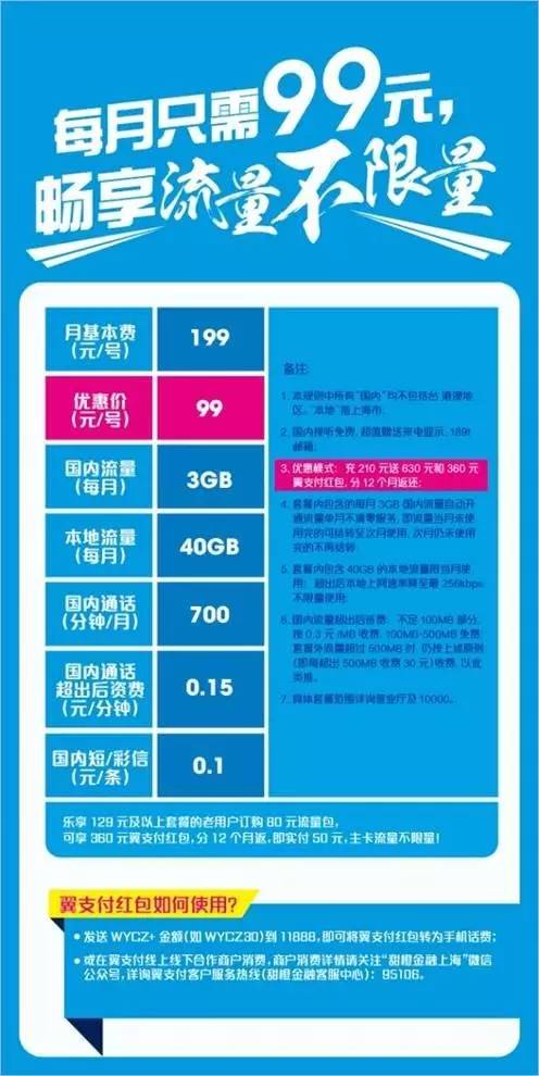 电信99元不限流量套餐值得吗,电信109元全国不限量套餐