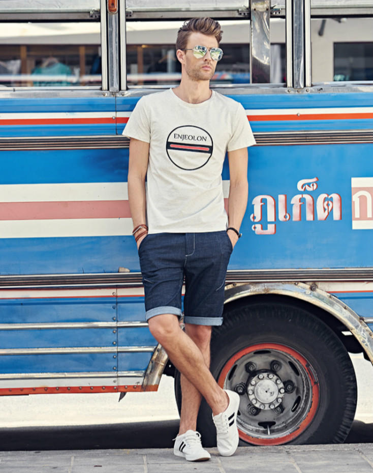 牛仔短裤穿搭男牧场风,欧美牛仔裤穿搭型男