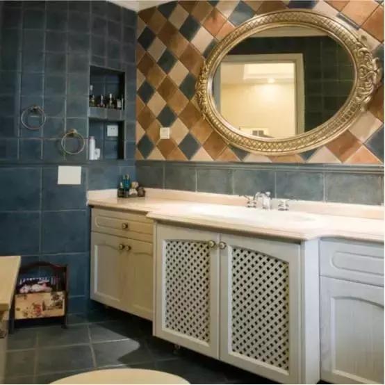 欧式风格浴室柜效果图,欧式整体浴柜