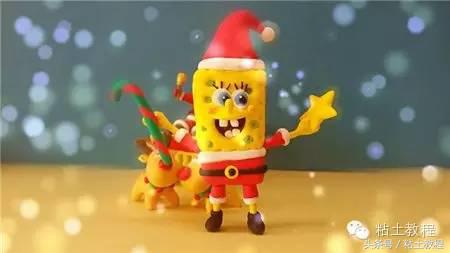 用彩泥来做海绵宝宝,海绵宝宝动画片橡皮泥手工制作