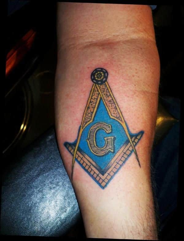 共济会标志纹身图,共济会标志图案纹身