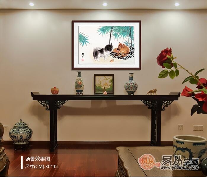 电表箱高级装饰画大全,办公室电表箱竖版装饰字画