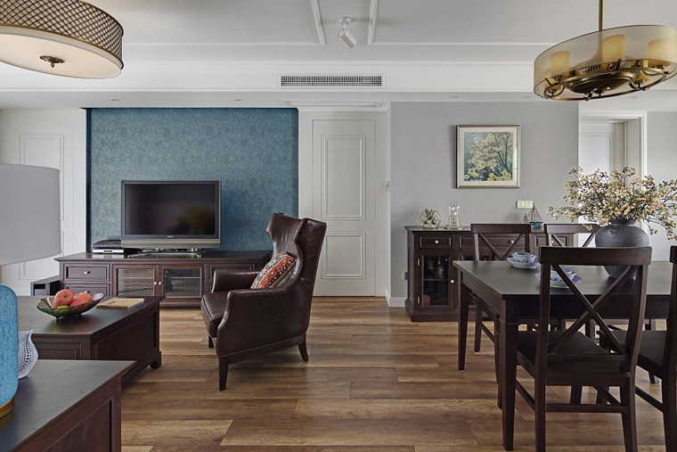 140平美式现代轻奢风,现代风格小户型三房