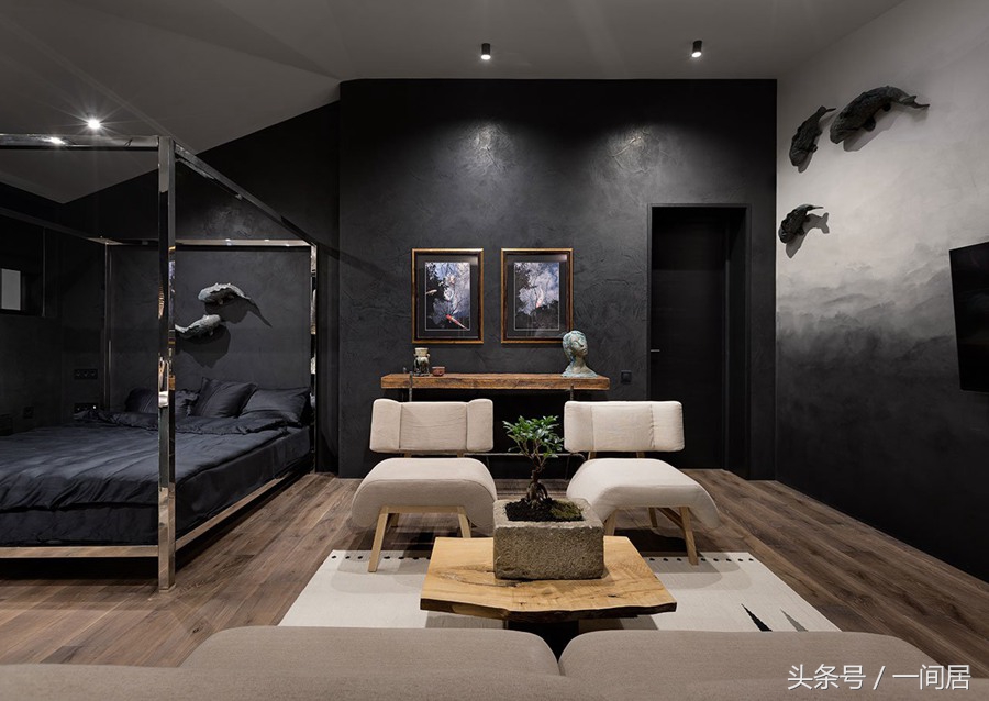 东西方设计元素的惊艳融合，乌克兰室内设计师生活公寓赏析