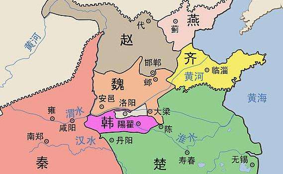 战国七雄在中国的分布图,战国七雄地图是现在哪个省