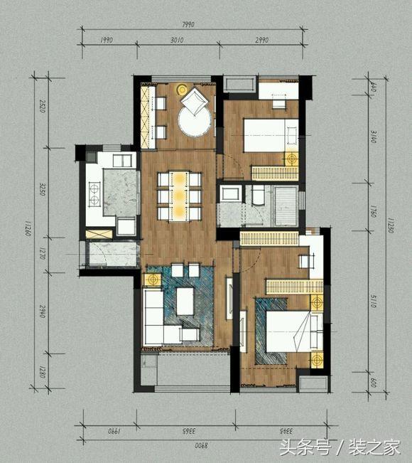 三室二厅装修样板间耗时三个多月，过程很揪心，但最终效果很温馨