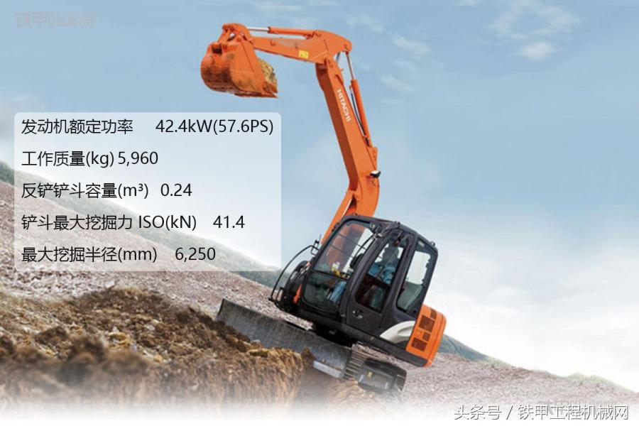 日立zx60-5a迷你挖掘机,日立60-5a挖掘机参数配置