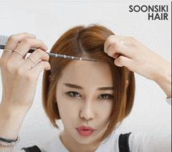 跟着这条“神秘线”分头发，不会秃.....