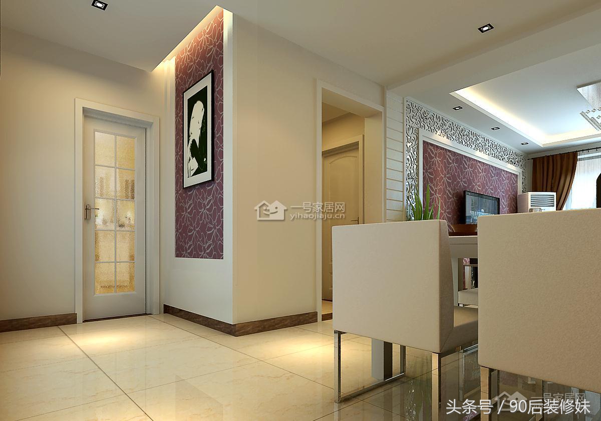 昆明兴港珑湾现代简约128平米三房二厅二卫清新装修效果图