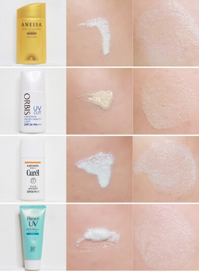 防晒对比图,一年四季都要用的防晒哪个好