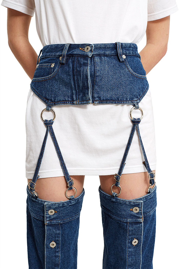 牛仔裤秒变牛仔短裤教程,牛仔裤秒变背带裤