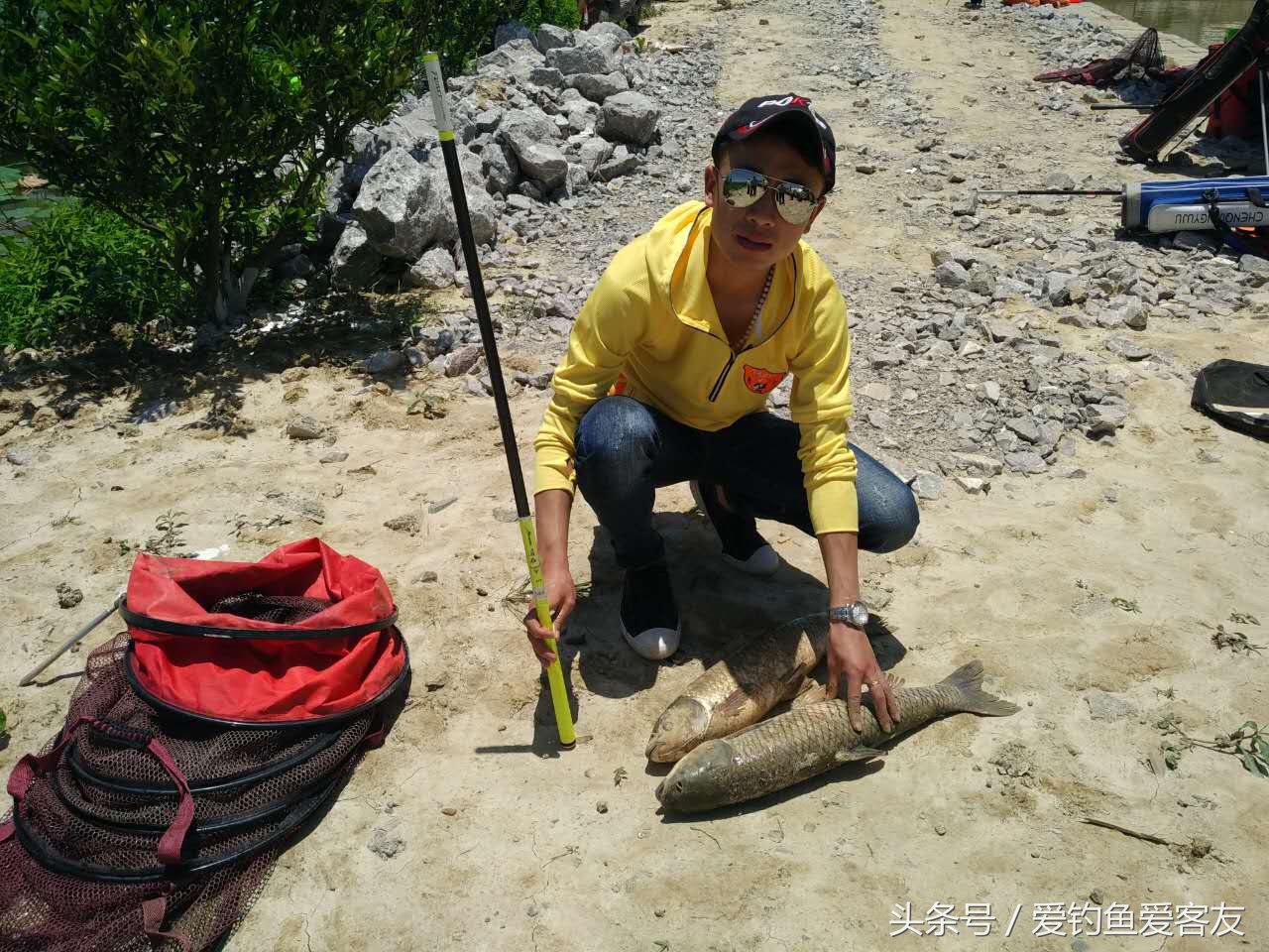 晒晒钓过的鱼,晒渔获