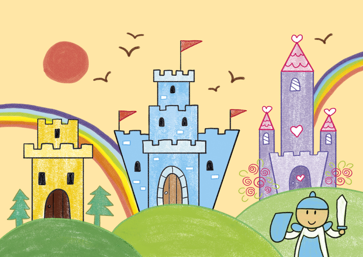 怎么才能画出超级漂亮的城堡,儿童怎么画简单的城堡