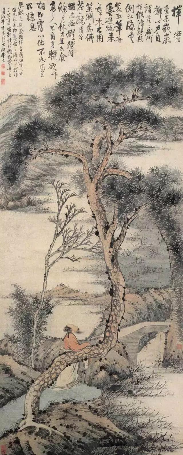 画家为啥都爱画松树,山水画为什么都是松树