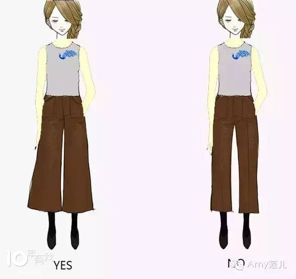 终于把“身长腿短”给破了，高腰和裤长是最好的解药!