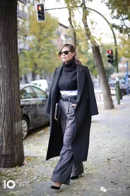 终于把“身长腿短”给破了，高腰和裤长是最好的解药!