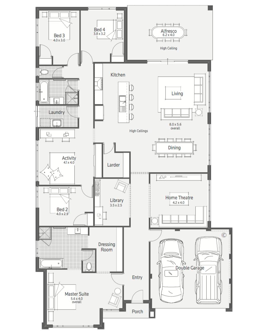 16米x8米房屋一层设计效果图,10米x10米自建房最好户型立体图
